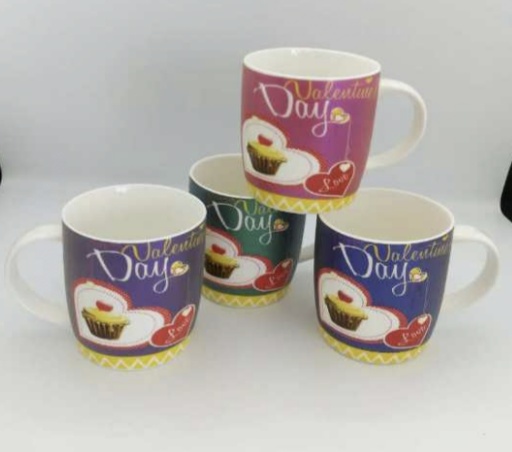 咖啡图案陶瓷杯马克杯-1