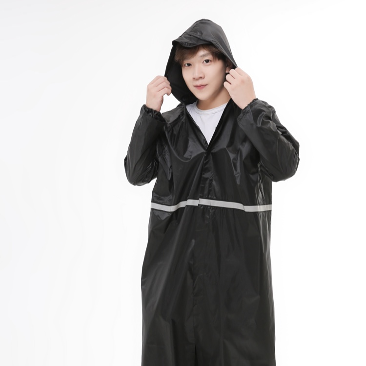 1109 Black long-sleeved agricultural raincoat for hiking