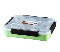 Stainless steel five - compartment soup with tableware snack box