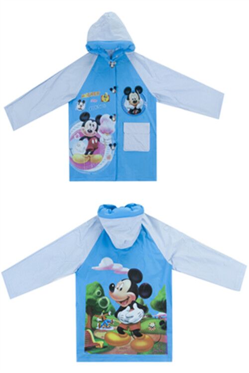 Blue cartoon boys' children's raincoat, children's raincoat, children's long outdoor style Application Scenario