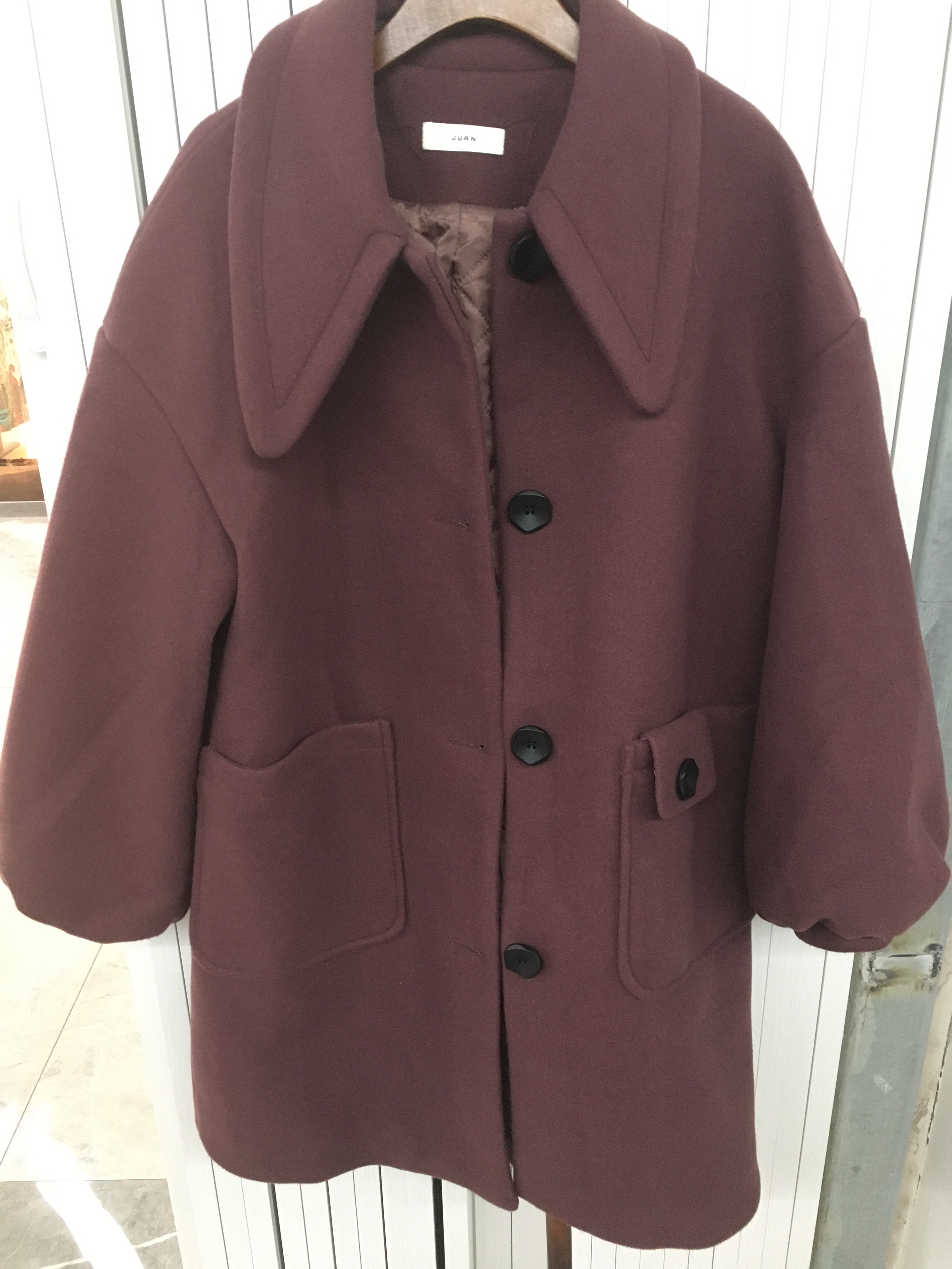 Plus cotton warm loose new fashion classic stable atmosphere noble purple durable details Picture