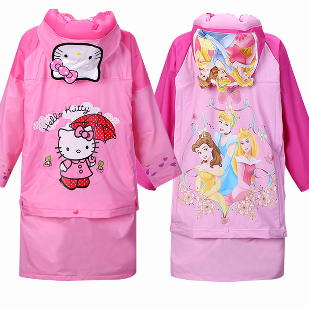 Cartoon children's backpack raincoat