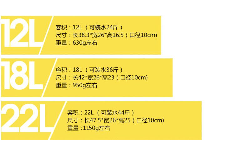 Outdoor food-grade water bucket, square water bucket, car-mounted self-driving mineral water dispenser, transparent water storage bucket detail image 6