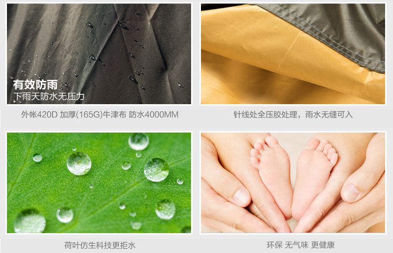 Xanoduji 2018 Outdoor Products Quick-release Tent, Park Tent, Family Outdoor Products, 4-person Automatic tent detail image 10