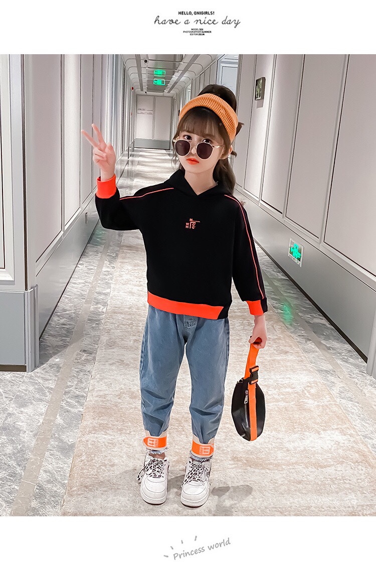 Web celebrity new Korean version of web celebrity new Korean version of the cuhk children's fall clothing trend details Picture