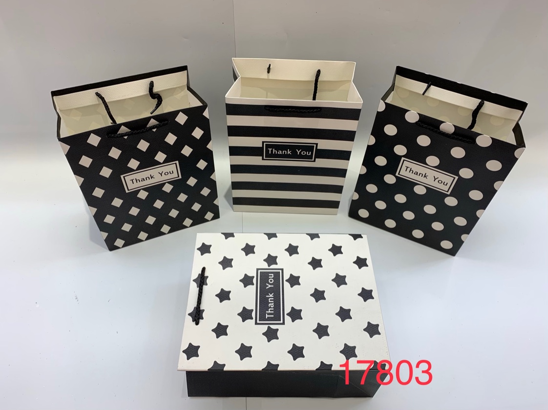 经典爆款浅压纹几何图案设计礼品袋手提袋