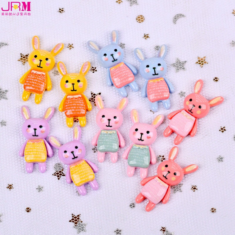 Jingrimei manufacturers direct frosted rabbit resin accessories fashion mobile phone shell decorative materials diy accessories patch full figure