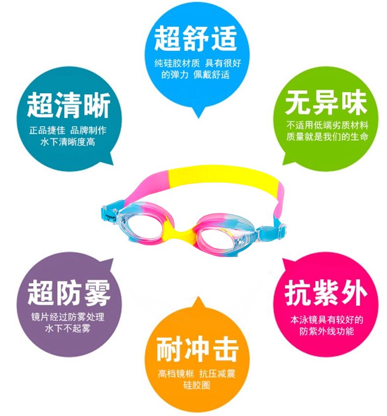 Feiduo swimming Goggles manufacturer supplies new children's silicone glasses. Children's swimming goggles and silicone glasses are in stock detail image 4