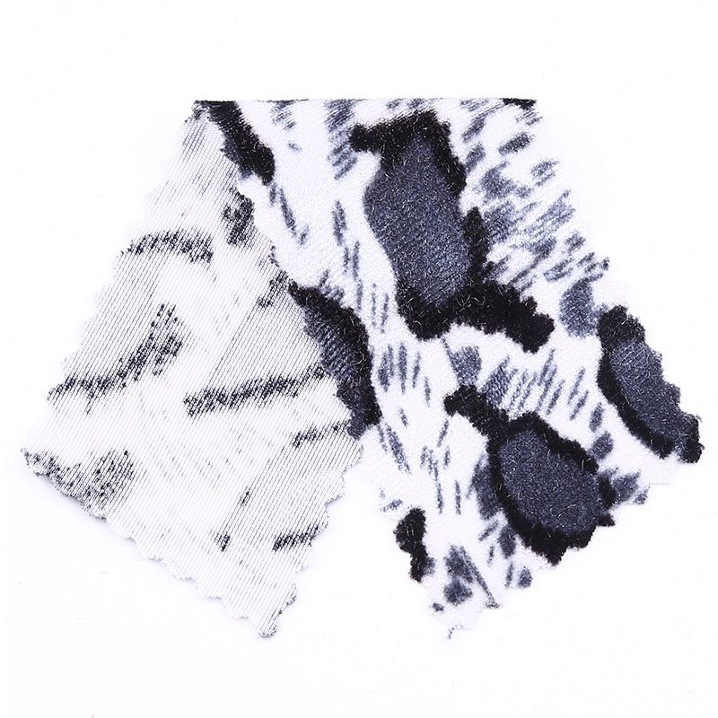 Leopard print fleece knitted fabric for headwear and accessories pic 15
