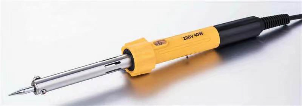 Plastic-handled soldering iron (yellow