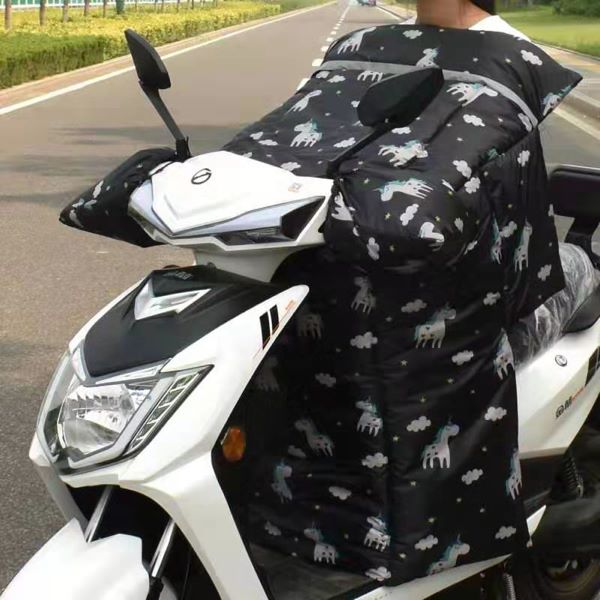 电动摩托车挡风被冬季加厚自行车电瓶电车冬天挡腿罩详情图5