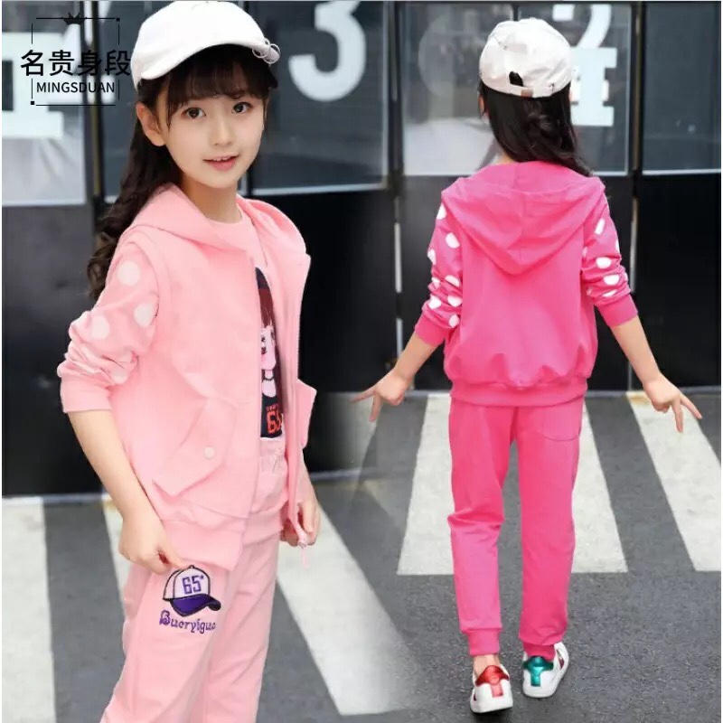 4 to 12 years old 11 Girls' clothing 10 Spring and autumn clothing 9 Little girls 8 Children 7 Casual 6 bathroom clothes 5 Sports three-piece set Application Scenario