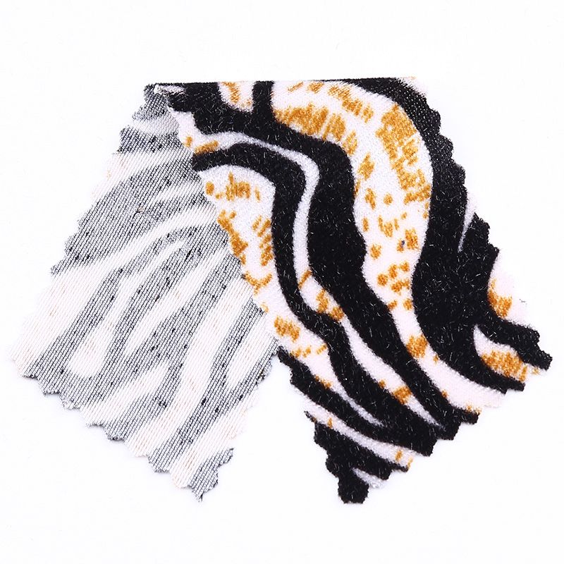 Leopard print fleece knitted fabric for headwear and accessories pic 7