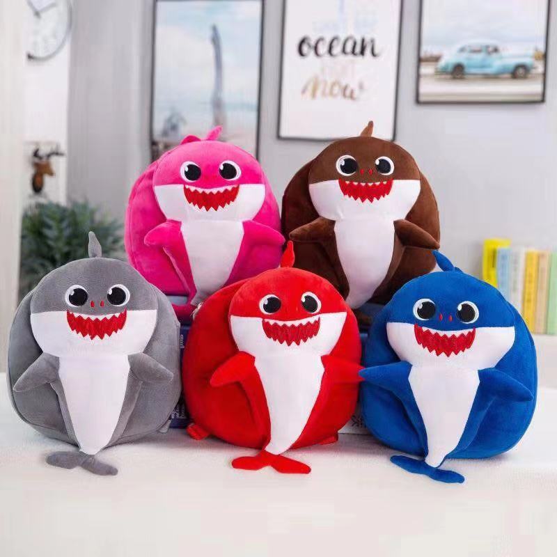毛绒背包儿童书包小鲨鱼早教时尚可爱