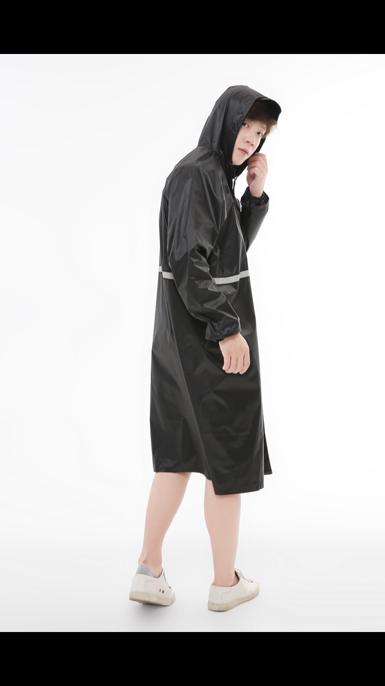 1109 Black long-sleeved agricultural raincoat for hiking Specification image