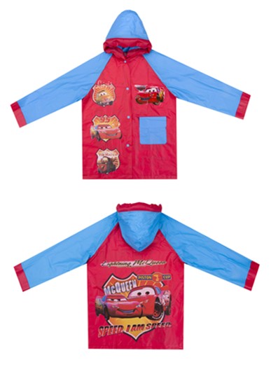 Blue cartoon boys' children's raincoat, children's raincoat, children's long outdoor style undefined
