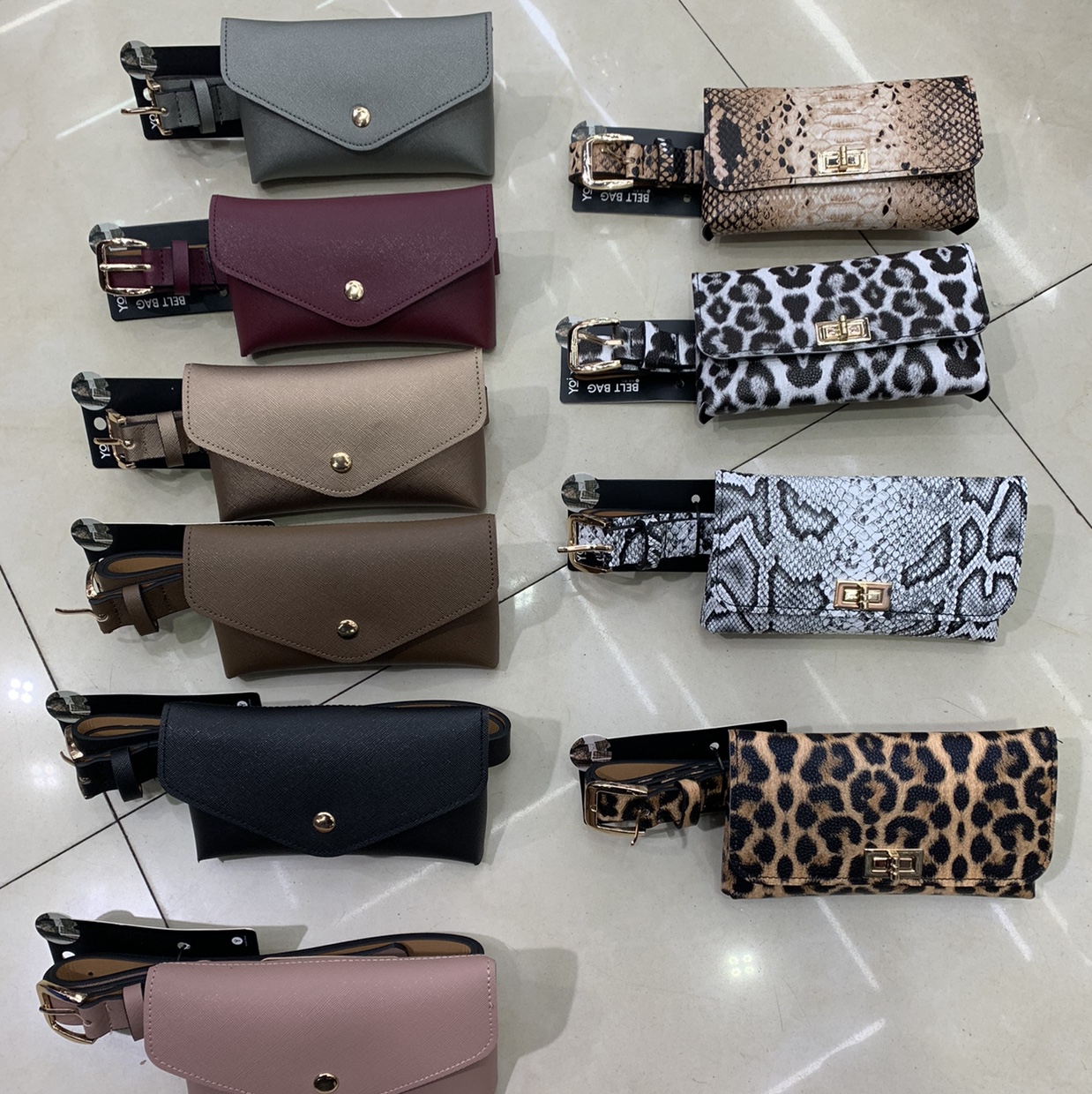 2020新款豹纹腰包 pu腰包图