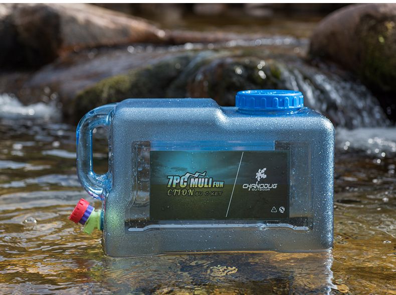 Outdoor food-grade water bucket, square water bucket, car-mounted self-driving mineral water dispenser, transparent water storage bucket detail image 20