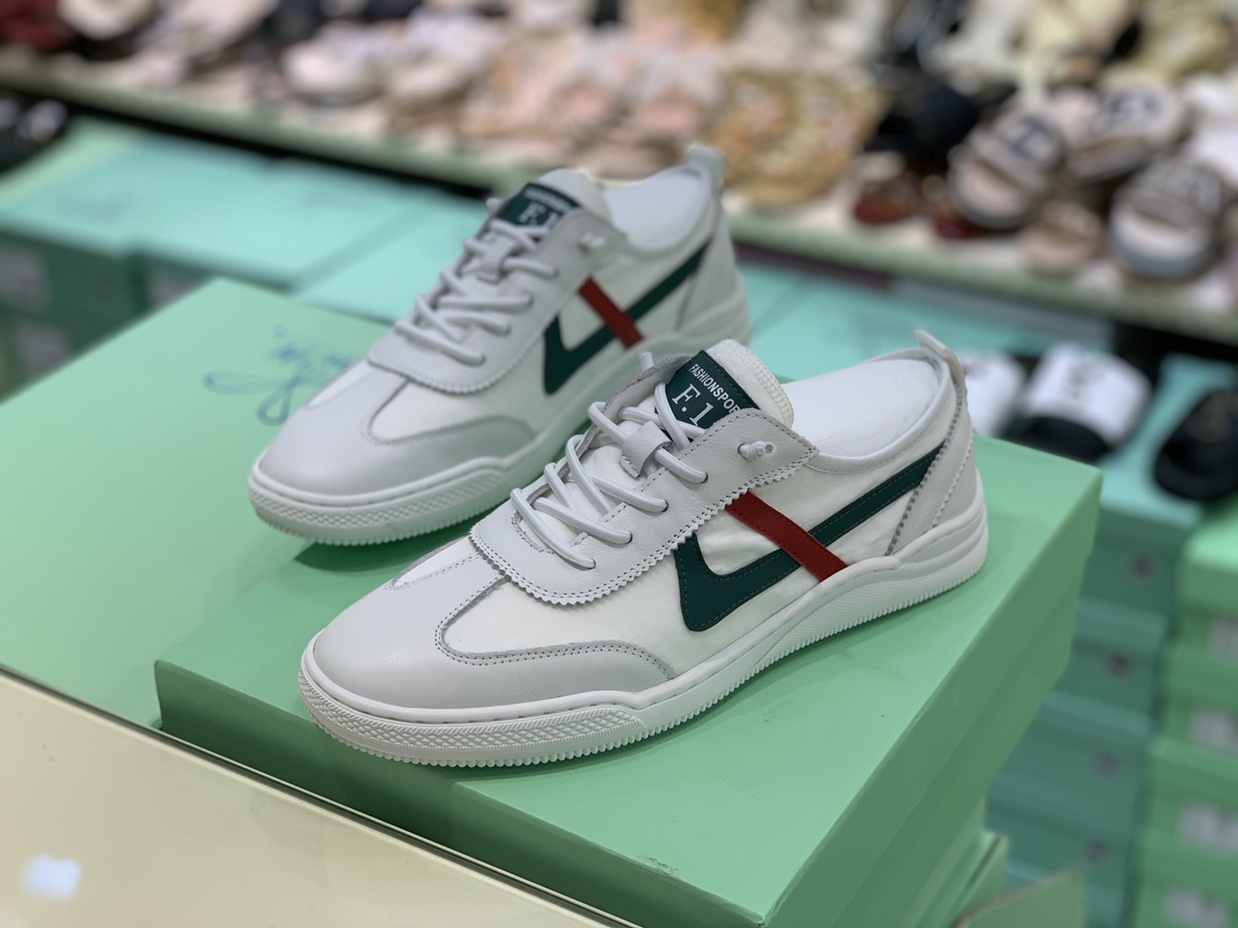 Men's casual shoes breathable real leather board for autumn 2020 thumbnail