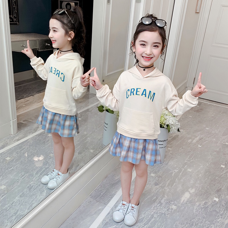 女童连衣裙2020新款春装韩版洋气儿童卫衣裙童装春秋女孩长袖裙子图