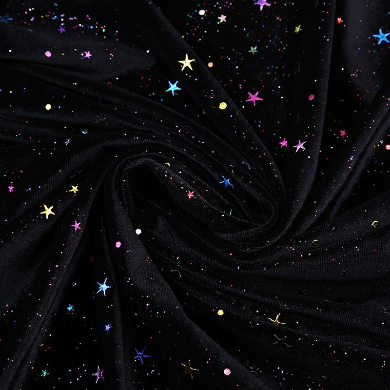 Korean velvet with colored gilding details Picture