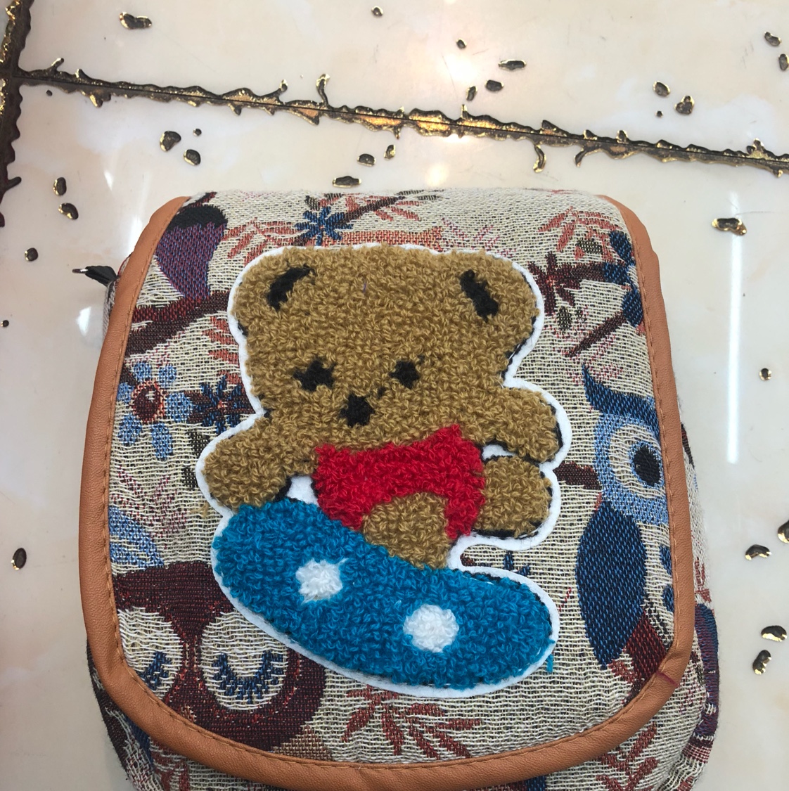 Bear flip cover bag, vertical children's bag