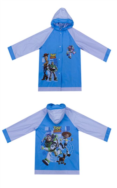 Blue cartoon boys' children's raincoat, children's raincoat, children's long outdoor style undefined