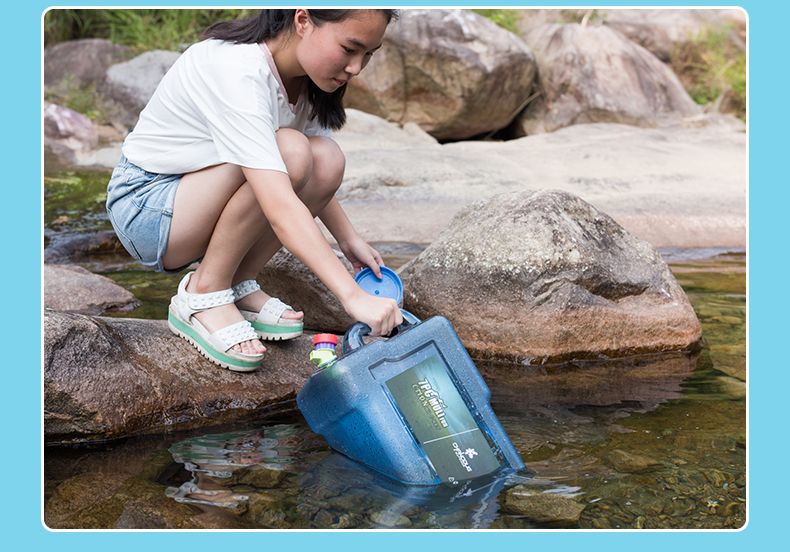 Outdoor food-grade water bucket, square water bucket, car-mounted self-driving mineral water dispenser, transparent water storage bucket detail image 4