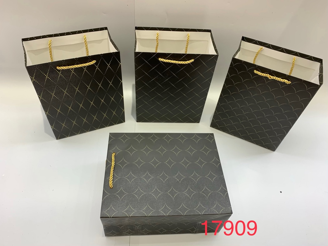 浅压纹工艺几何图案礼品袋手提袋男女款通用