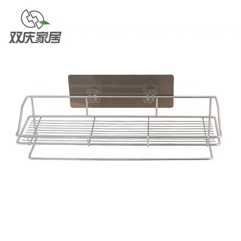 不锈钢置物架壁挂金属厨房调料架浴室架详情图1
