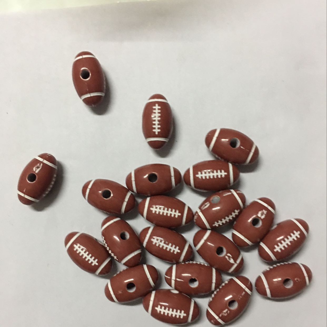 18x15mm Acrylic rugby ball