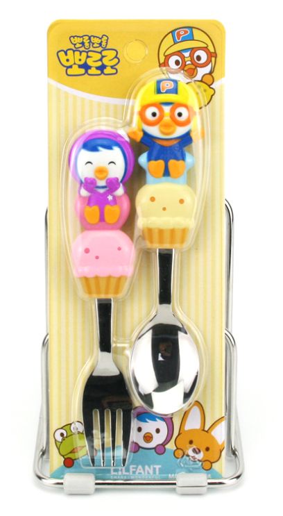 啵乐乐蛋糕不锈钢勺叉套装详情图1