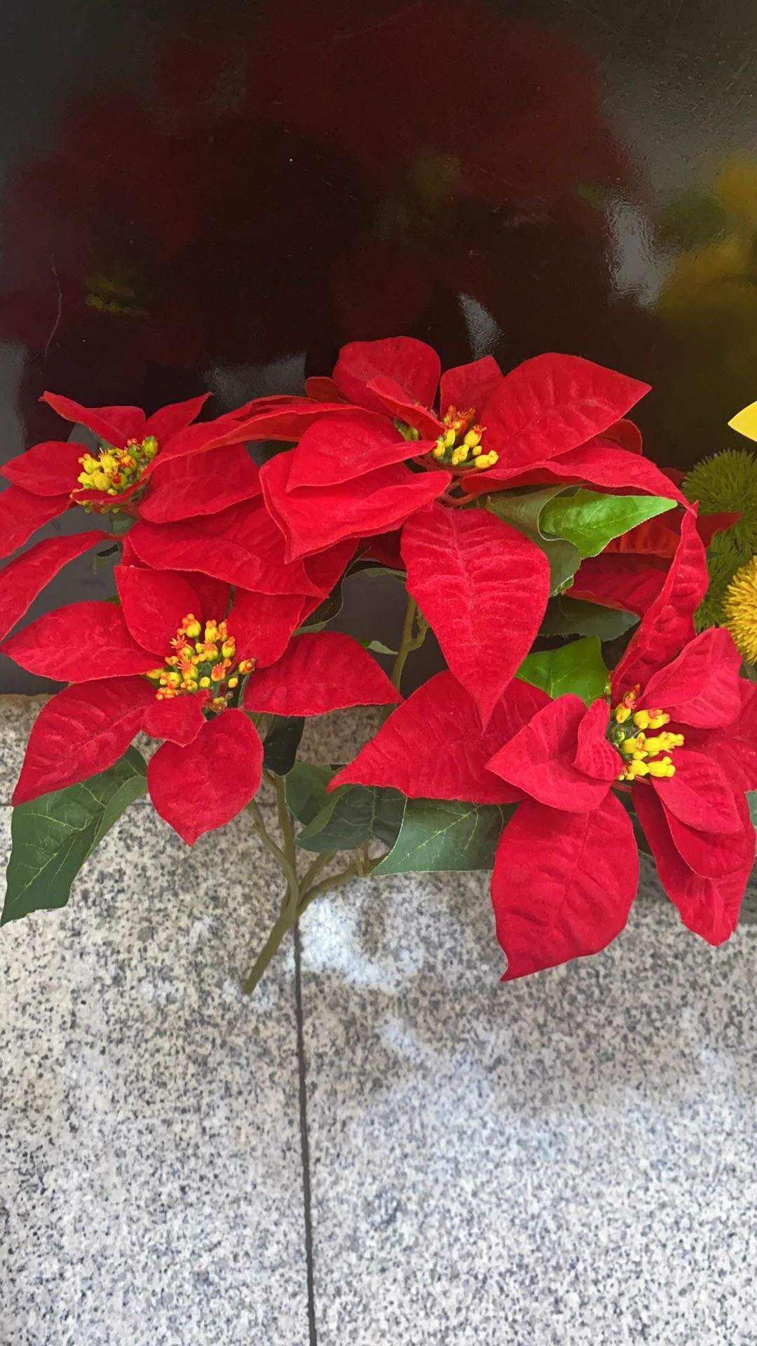 Factory direct sales of 5-head large stem bunches of Christmas flowers, wholesale of small stem bunches of Christmas flowers, wholesale of artificial flowers, national trend detail image 1