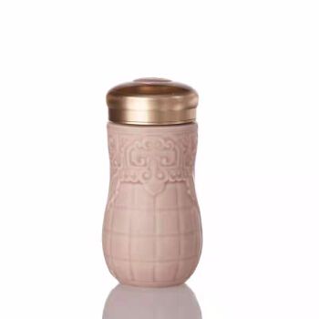 【 Gantangxuan 】 Special Offer Business Gift: Little Fortune Portable Ceramic Water Cup, Single-layer 380ml detail image 4
