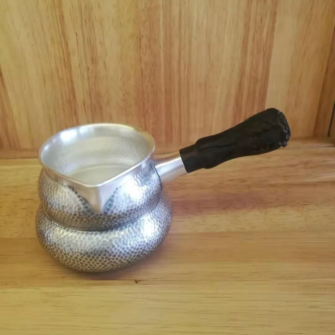 Silver kettle, one-piece silver kettle, pure silver, handcrafted silver kettle, handle kettle, regular price, fine style detail image 1