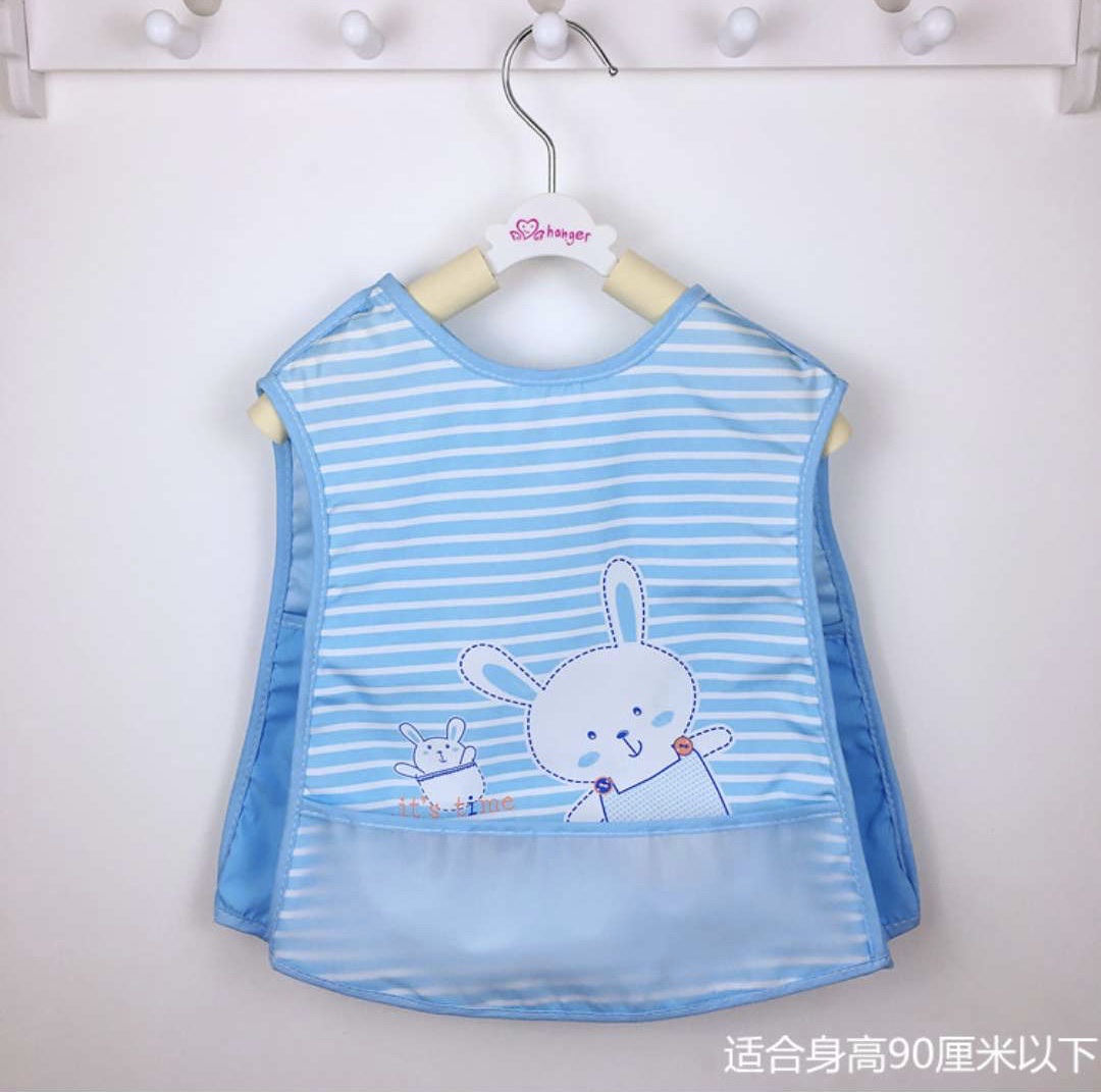 Baby waterproof sleeveless cover, pure cotton reverse dressing and eating clothes for infants and toddlers, anti-dirt protective clothes for boys and girls, large bib detail image 11