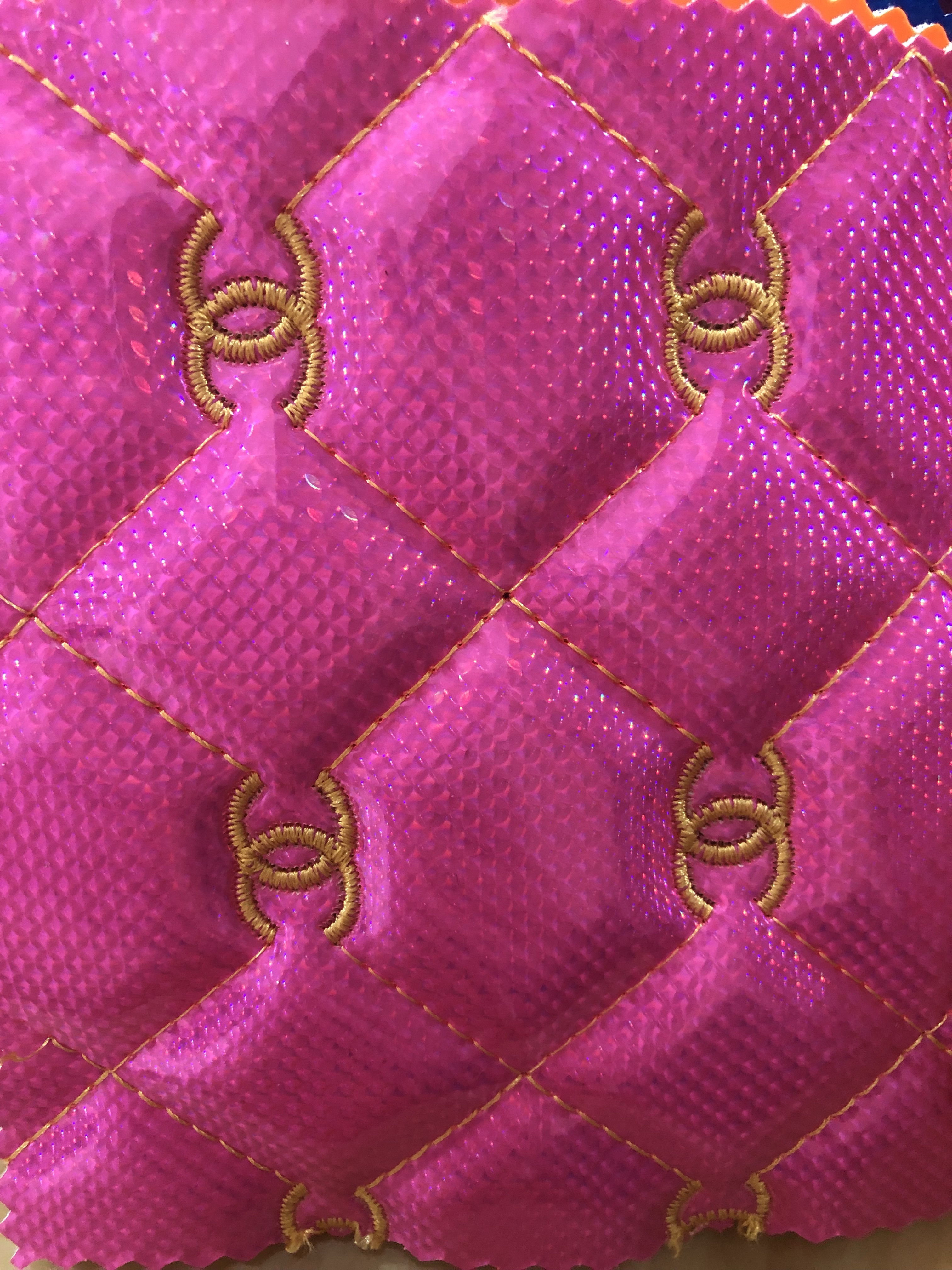 Embroidered leather undefined