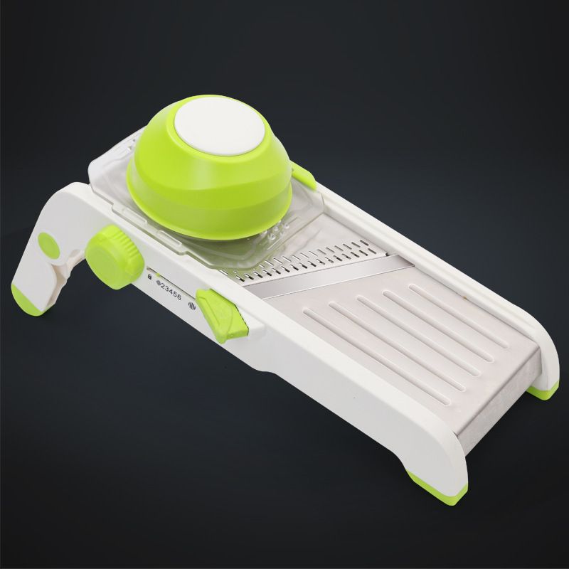 Upgraded home multi-functional vegetable cutter, stainless steel slicing wonder, adjustable grilling, slicing and flower cutting wonder detail image 4