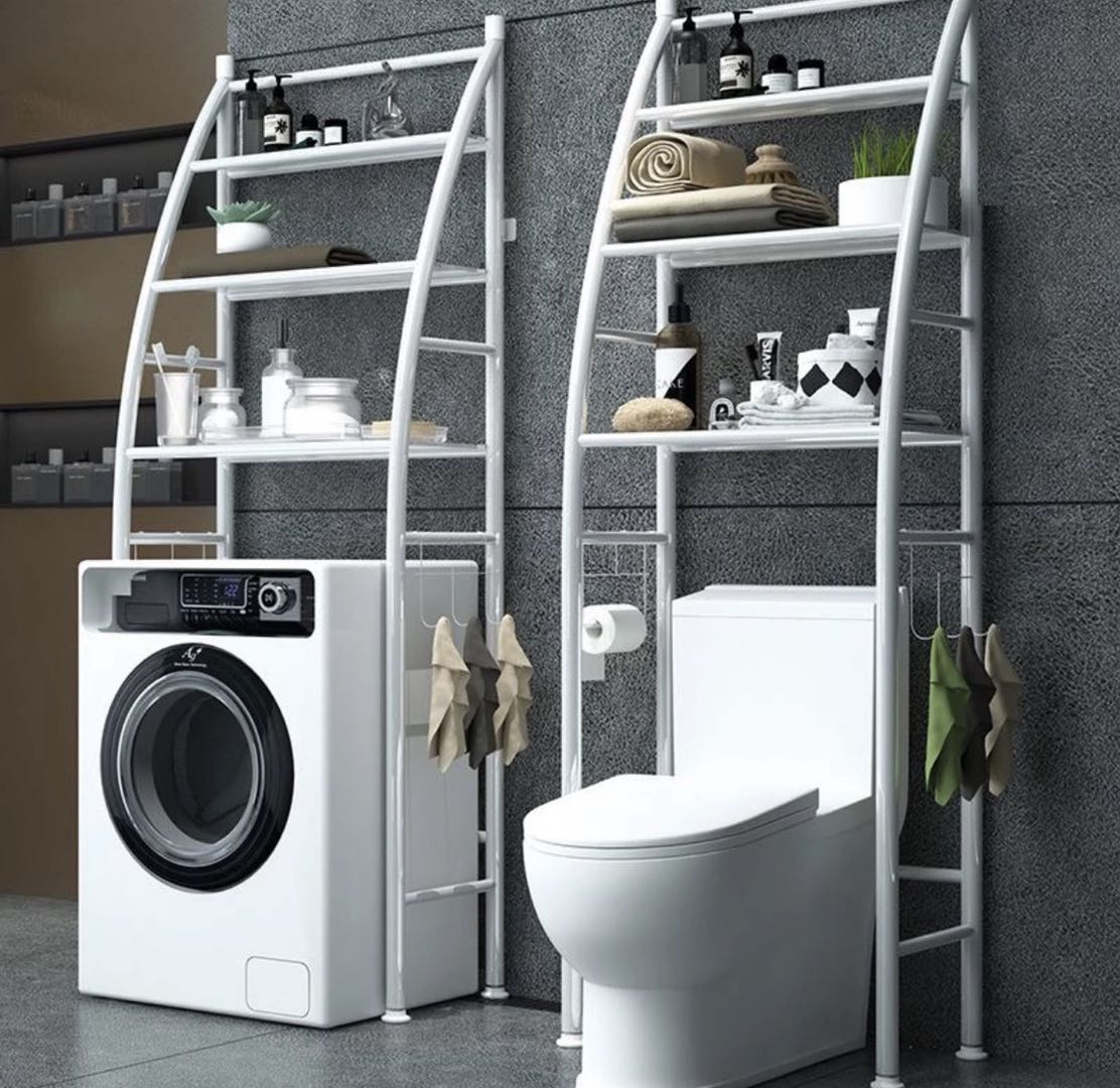 Bathroom shelf floor-to-ceiling washroom washing machine toilet seat toilet seat for storage