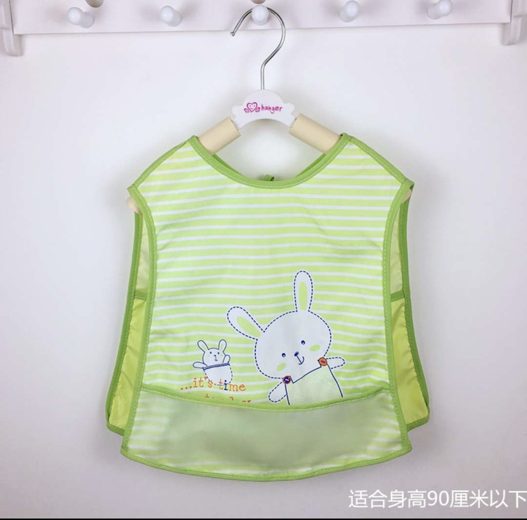 Baby waterproof sleeveless cover, pure cotton reverse dressing and eating clothes for infants and toddlers, anti-dirt protective clothes for boys and girls, large bib detail image 10
