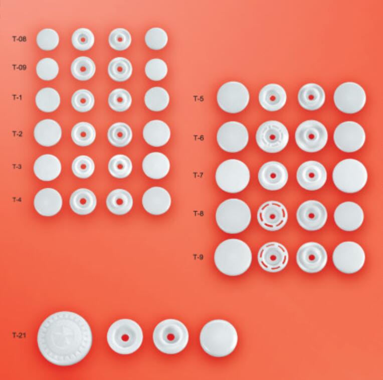 厂家直销现货糖果彩60色优质树脂四合扣塑钢T5环保按扣纽扣暗扣详情图6