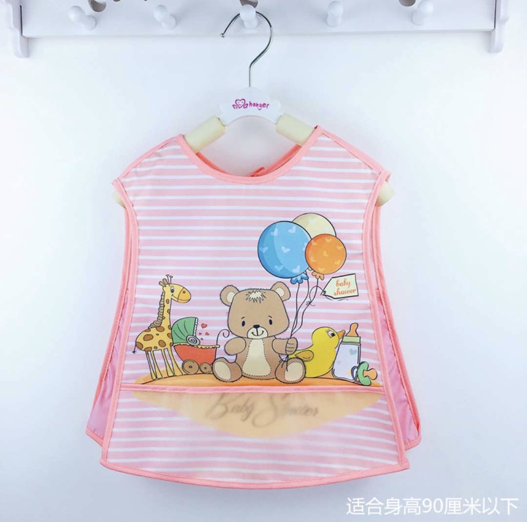 Baby waterproof sleeveless cover, pure cotton reverse dressing and eating clothes for infants and toddlers, anti-dirt protective clothes for boys and girls, large bib detail image 12