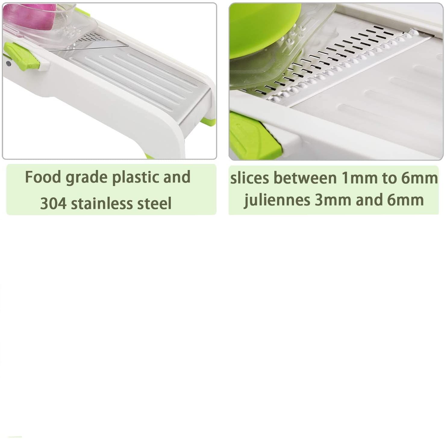 Upgraded home multi-functional vegetable cutter, stainless steel slicing wonder, adjustable grilling, slicing and flower cutting wonder detail image 17
