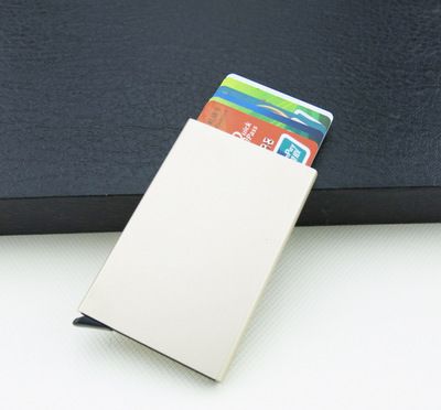 凯路仕礼品笔业 办公RFID自动名片盒 创意时尚简约名片夹 防消磁卡盒 铝合金信用卡合详情图3