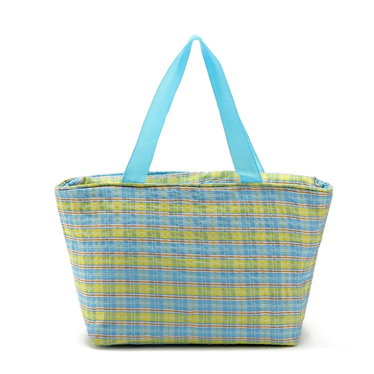 Hot-selling insulated bags, multi-color checkered bento bags, low-price promotion, hand-held lunch bags, factory direct sales details Picture