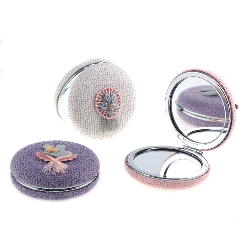卡通布艺配件面包镜化妆镜随身镜小镜子详情图2
