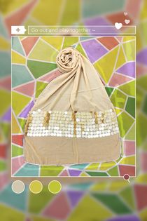 Khaki shawl scarf