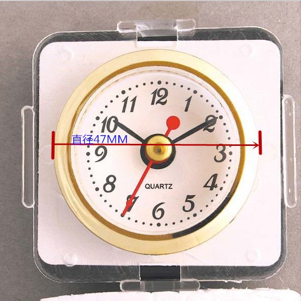 透明钟头钟胆37MM/48MM树脂钟头书包相框工艺品钟表配件详情图5