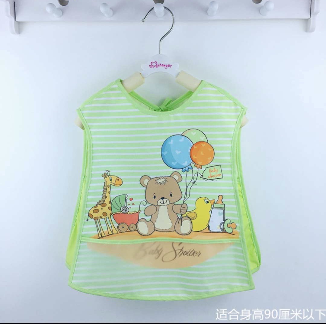 Baby waterproof sleeveless cover, pure cotton reverse dressing and eating clothes for infants and toddlers, anti-dirt protective clothes for boys and girls, large bib detail image 14