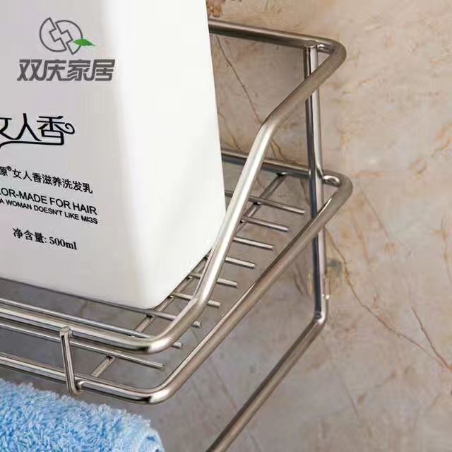 不锈钢置物架壁挂金属厨房调料架浴室架详情图4